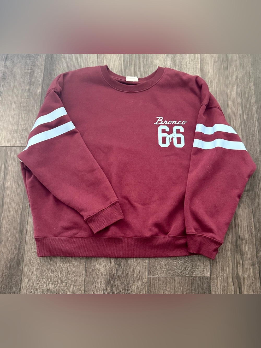 Bronco Crewneck Sweatshirt with White Stripes & '66' Logo and matching sweats